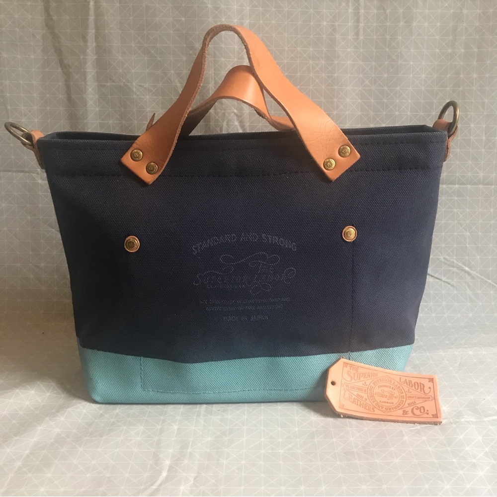 The Superior Labor Petite Engineer Tote Navy & Blue